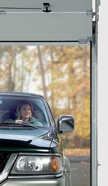 increased drive through with a sectional door